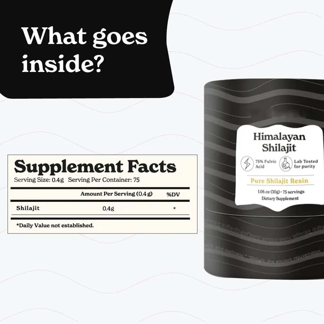 남성과 여성을 위한 순수 히말라야 Shilajit 수지 고효능 체력과 근육 강화를 위한 85+ 미량 미네랄 무료 배송 — image 6