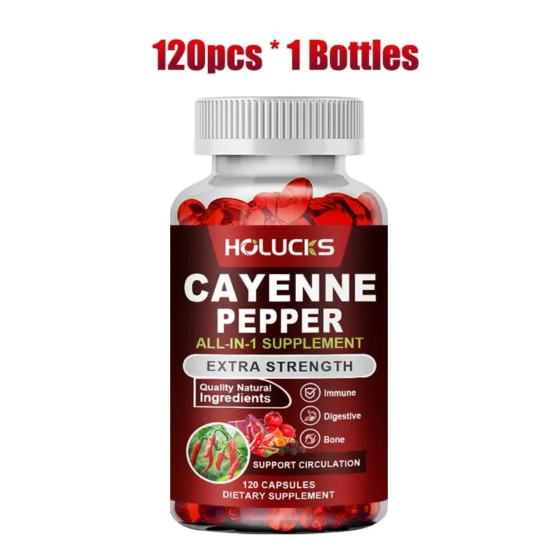 Viên nang ớt cayenne tiên tiến với Vitamin D3 & K2 hỗ trợ lưu thông sức khỏe miễn dịch & thoải mái tiêu hóa — image 8