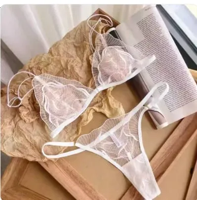 Sexy French Front Button Lingerie Set Ultra Thin Breathable Summer Bralette Wirefree Beauty Back Pure Comfort Bra & Panty MOYISU — image 9