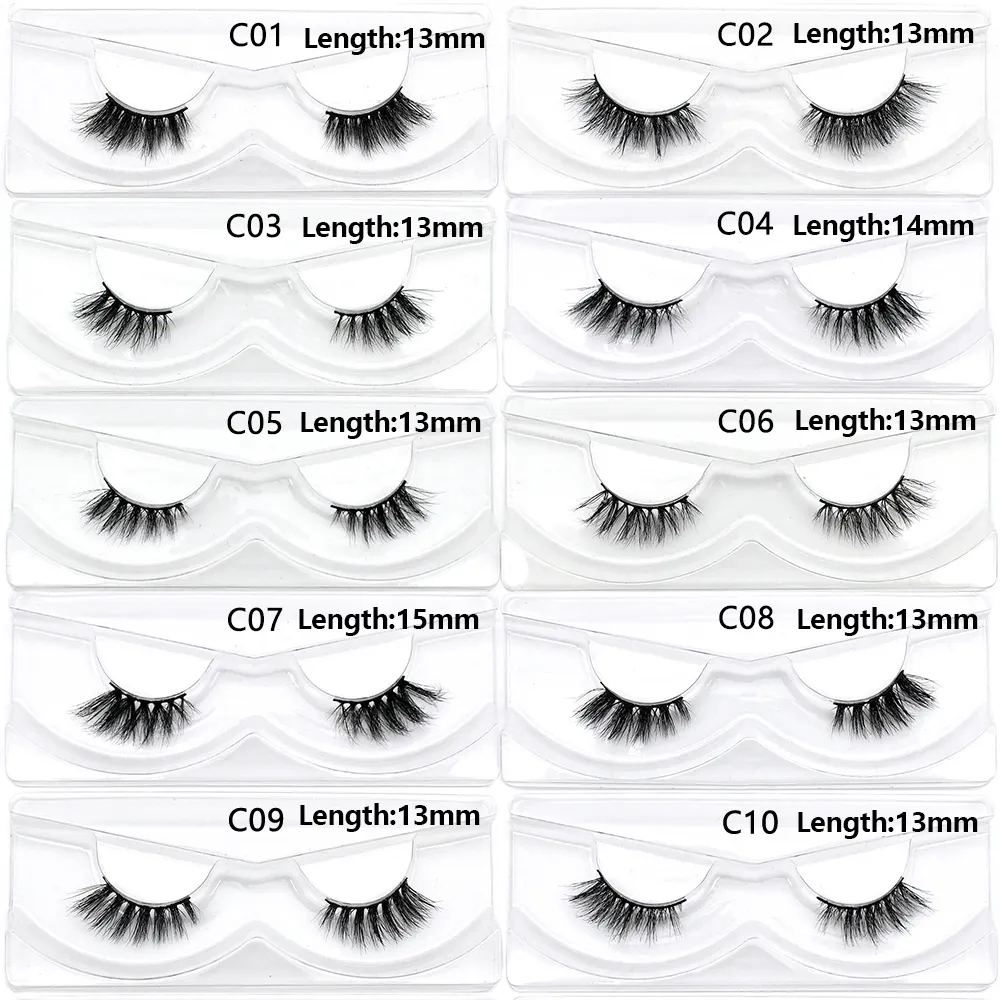 Bulk Items 10/30/60/100 Pairs Mink Half Lashes Natural Long Fluffy Wispy Half False Eyelashes Extension Lightweight Short Lashes