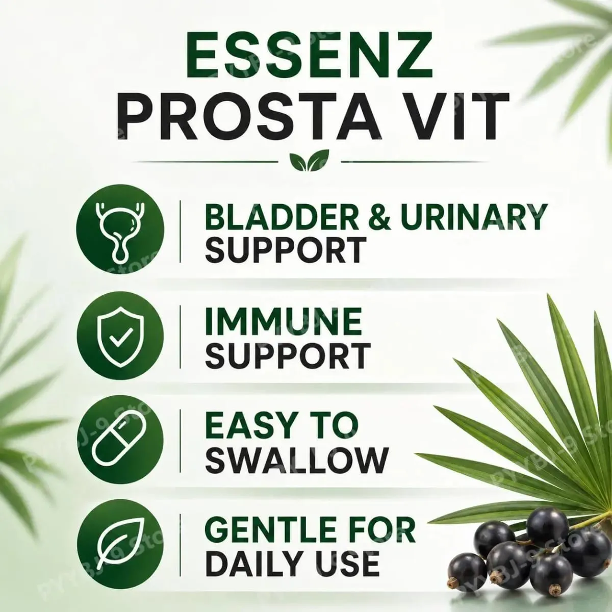 Googeer Prosta Vit Essenz Capsules for Men Bladder & Urinary Tract Health Support with Zinc Vitamin B6 Saw Palmetto 60 Count — image 2