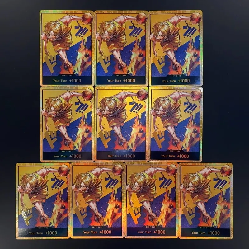 One Piece OPCG English Golden Holographic 3D Textured DON card Straw Hat Crew x Lakers DON card Anime Collectible Cards — image 11