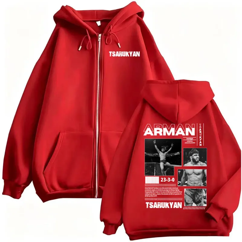 Arman Tsarukyan Ahalkalakets Fan Gifts Sweatshirt Jacket Men's Clothing Classic Zip Up Hoodies Casual Long Sleeve Cardigan Coats — image 9