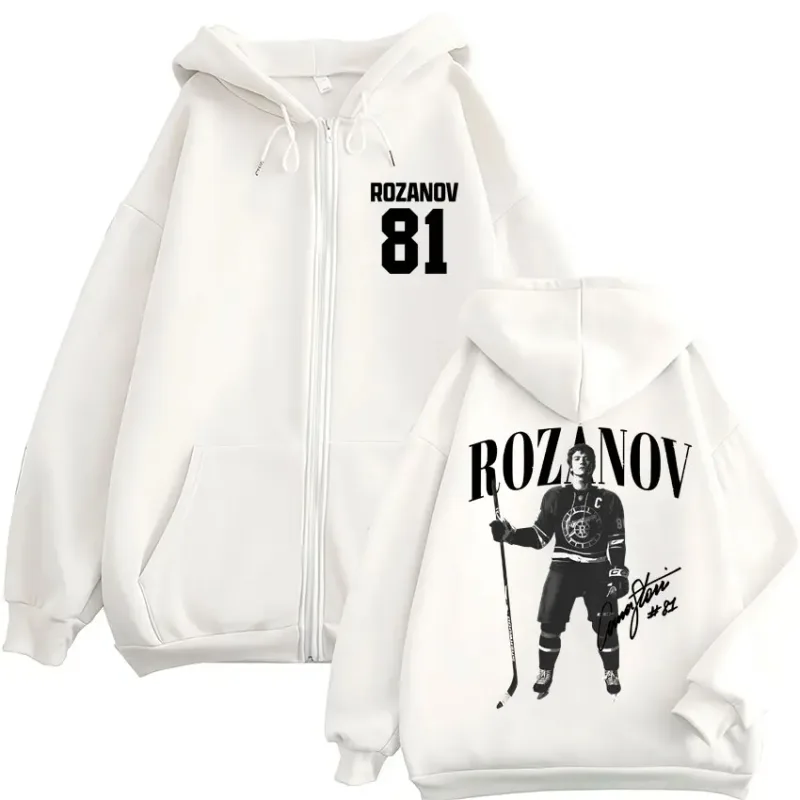 Heated Rivalry Ilya Rozanov 81 Zip Up Hoodies Men Women Vintage Fashion Cardigan Sweatshirt Loose Fleece Casual Coats Streetwear