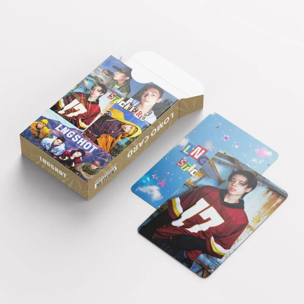 127pcs LNGSHOT New Album Photocards Stickers Kpop Merch Lomo Cards Set Fans Collection Cards Giftsi — image 5