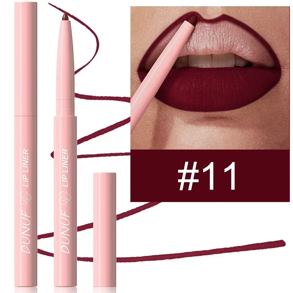 1 Stück, verjüngte Spitze, Lipliner-Stift, matt, aufpolsternder Lippenfleck, langlebig, wasserdicht, feiner Lippenstift, schlanke Lippen, Umriss, Kontur, Make-up, Rosa — image 12