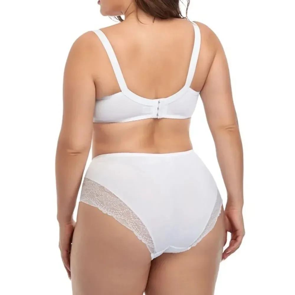 Lightweight Lace Underwire Bra Set for Plus Size Women Thin Cup Lingerie with Panties Comfortable Lift Daily Wear — image 4