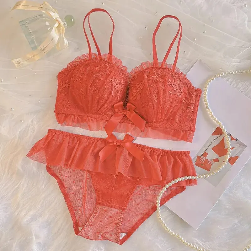 Push Up Bra Wireless for Small Breasts Anti Sagging Lace Bralette Women's Non Padded Lingerie To Enhance & Lift Comfort Bras — image 10