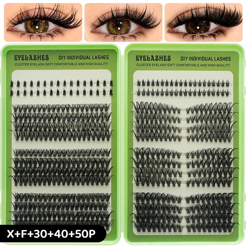 DIY Manga Spiky Cluster Lash Extensions Natural Mega Volume Individual Pre-Cut Segmented Lashes for At-Home Eye Makeup — image 7