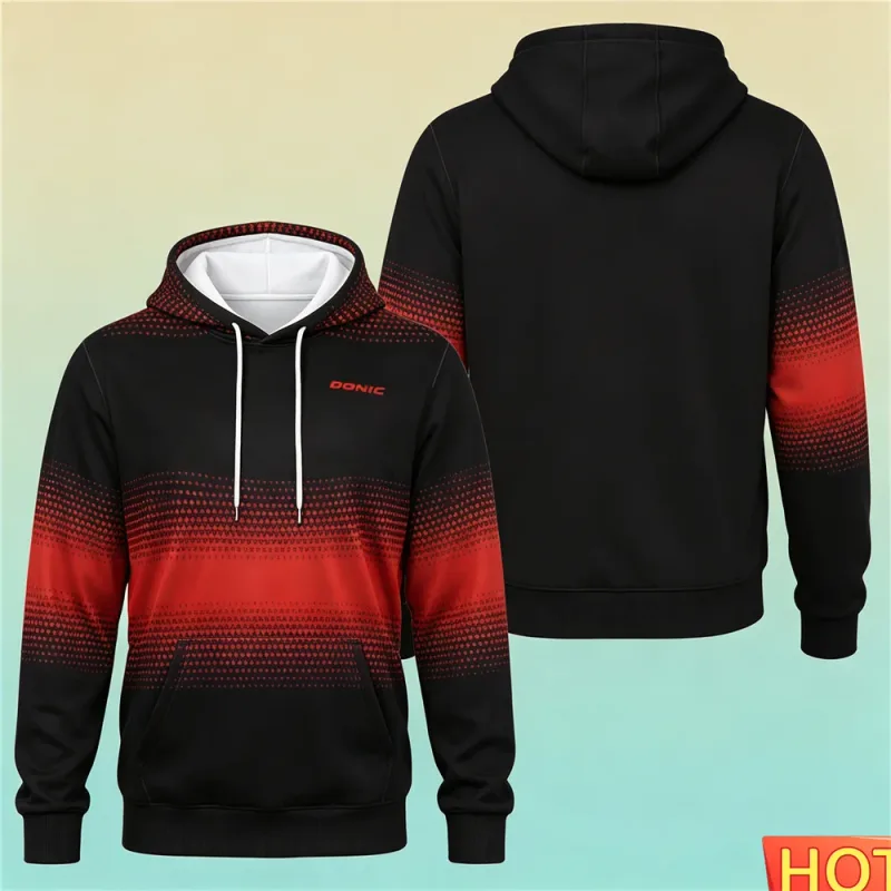 Autumn/Winter Men's Sports Hoodie Table Tennis Men's women's Hoodies Polyester Breathable Men Hoodeds Sweatshirt Sportswear tops — image 3