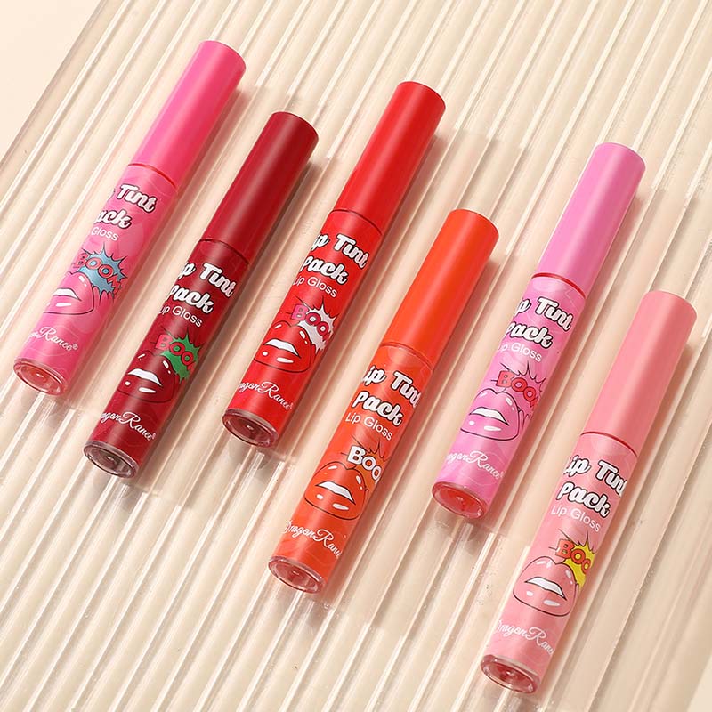 Peel Off Rose Red Lip Gloss Contorno delle labbra Contorno del tatuaggio Macchia per labbra Resistente al trasferimento impermeabile Strappo Peel Off Rossetto Trucco