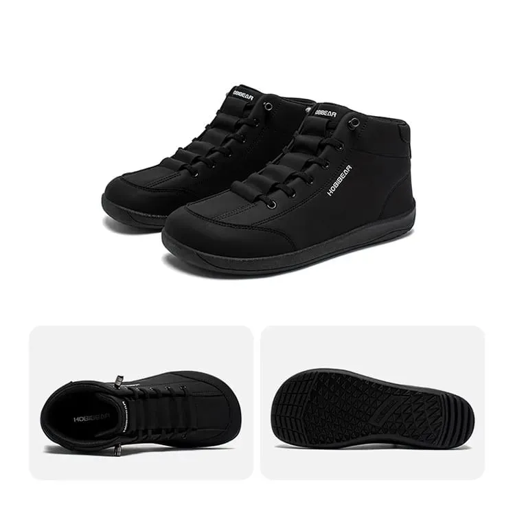 Mid Top Barefoot Shoes Mens Womens Wide Toe Ankle Boots Outdoor Non-Slip Artificial Leather Shoes