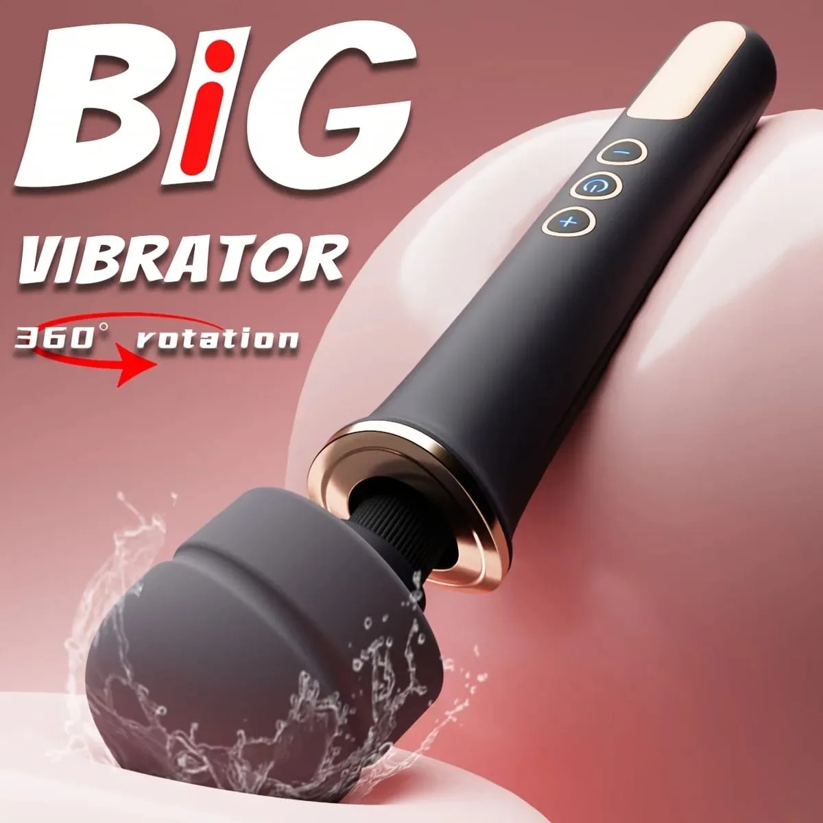 Vibrador de varita mágica inalámbrico de mano potente de 10 velocidades para mujeres vibrador grande masajeador para estimulador de clítoris punto G juguete sexual