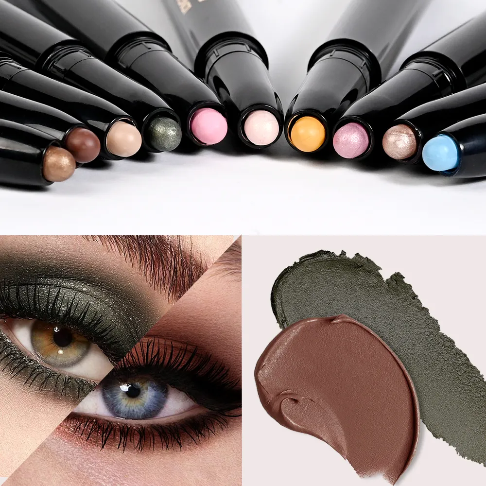 Shimmer & Matte Eyeshadow Pencil Stick Waterproof Pearlescent Metallic Glitter Eye Shadow Highlighter Pen Eyeshadow Cosmetics — image 7