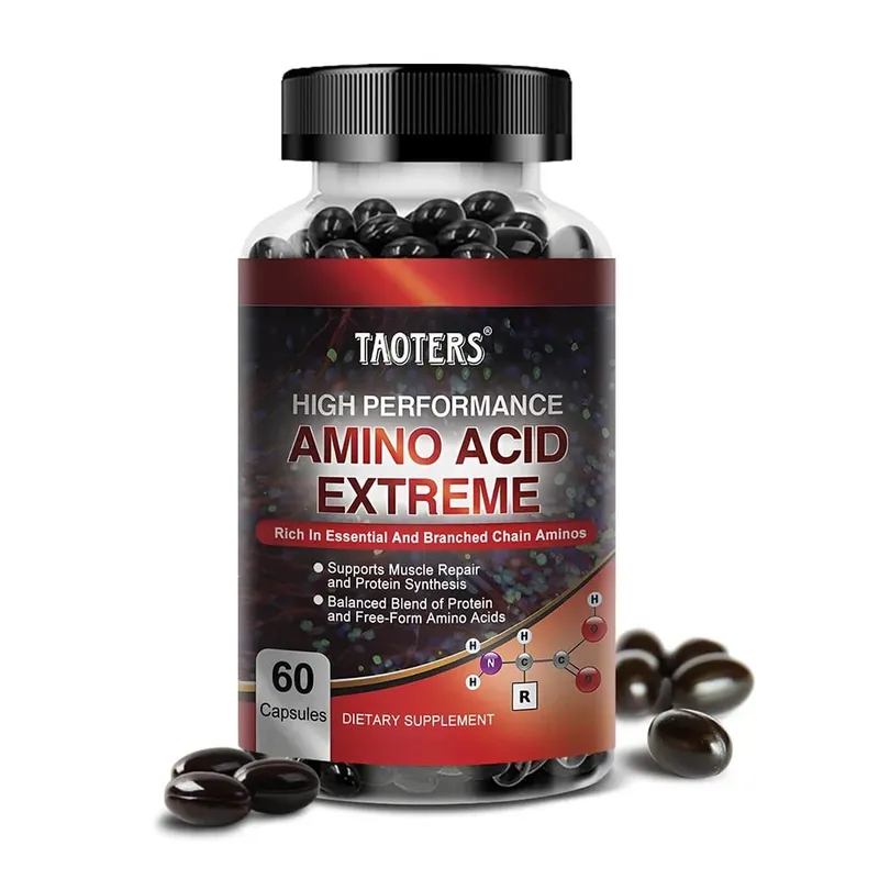 Cápsulas avançadas de aminoácidos para musculação - ajudam a aumentar a resistência, a síntese de proteínas, a construir massa muscular, a energia abdominal
