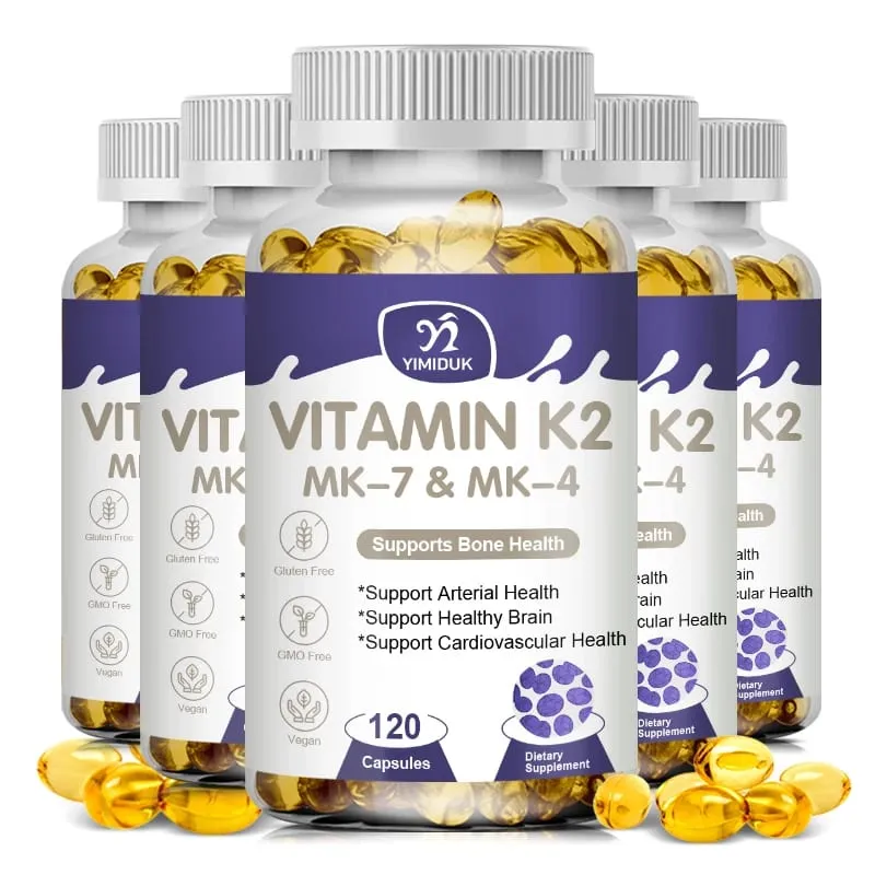 Vitamin K2 (MK7 & MK4) with D3 Supplement- Support Strong Bones & Healthy Brain Cardiovascular Health — image 2