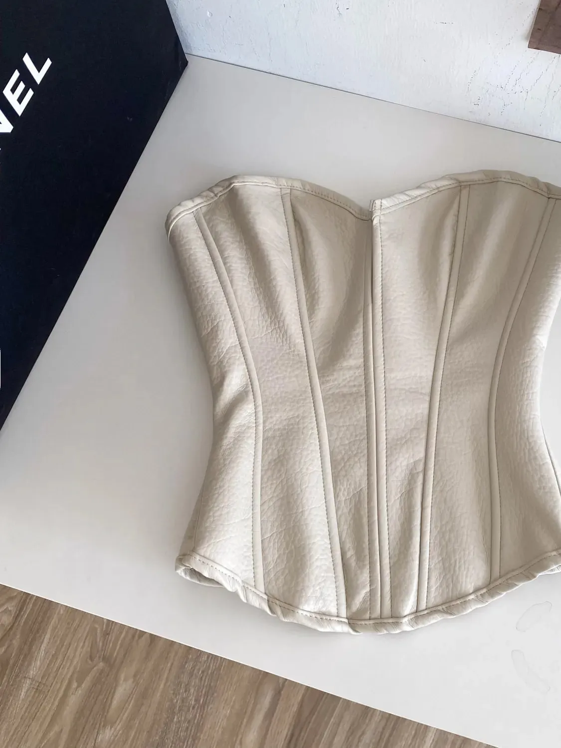 Sexy Pu Slim Tube Top Chic Strapless Crop Top Korean Fashion Corset Bustier Camis Women Tank Top — image 3