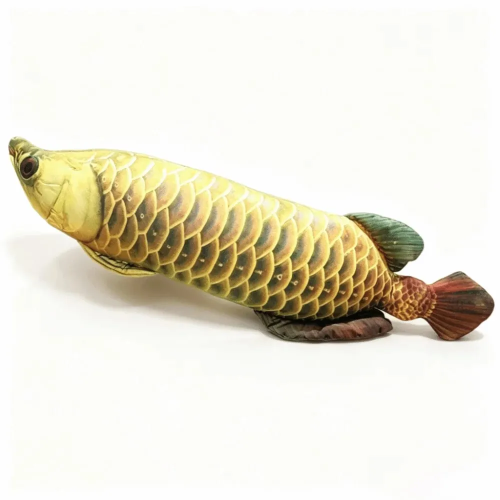 Adorable Soft Arowana Plush Toys Lifelike Cute Fish Plush Pillow Elongated Body Simulation Fish Plush Toys Cat Toys — image 4