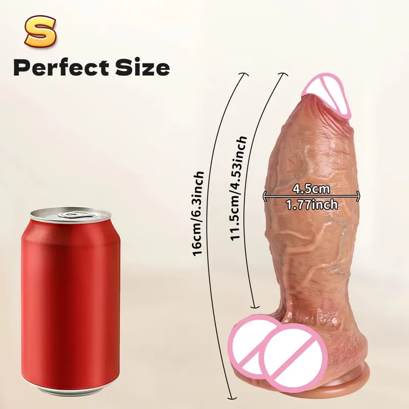 Realistic Soft Double Silicone Big Dildo Simulated skin artificial penis Vaginal Masturbation Suction Cup Big Dick Woman Sex Toy