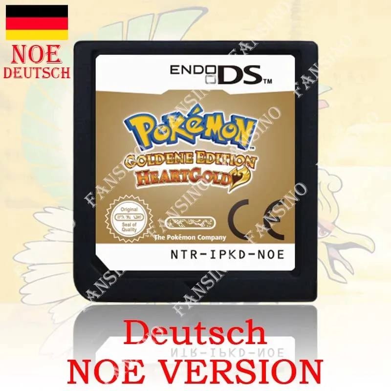 (USA EUR AUS NOE ESP FRA ITA) Pokemon HeartGold SoulSilver Version High Quality Authentic 1:1 Replica DS Video Game Cartridge — image 12