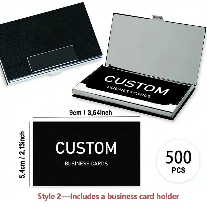 200/500/1000pcs Customizable Cards Personalized Business Cards with Acrylic Storage Box Matte Film Thank You Invitations — image 15