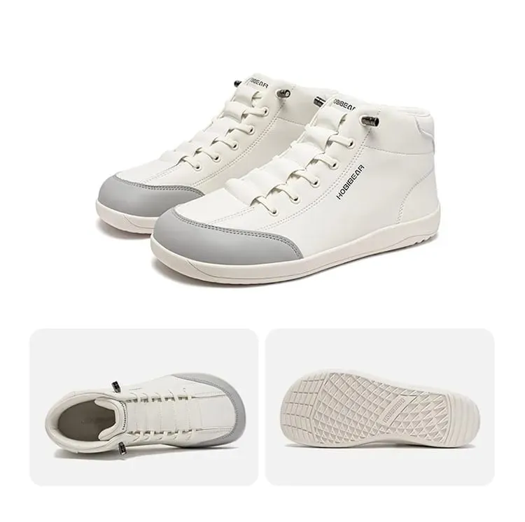 Mid Top Barefoot Shoes Mens Womens Wide Toe Ankle Boots Outdoor Non-Slip Artificial Leather Shoes