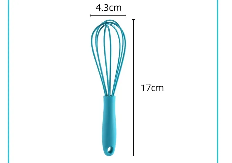 6-inch Mini Children's Silicone Egg Beater Household Manual Cream Egg Mixer Kitchen Baking Tool — image 6