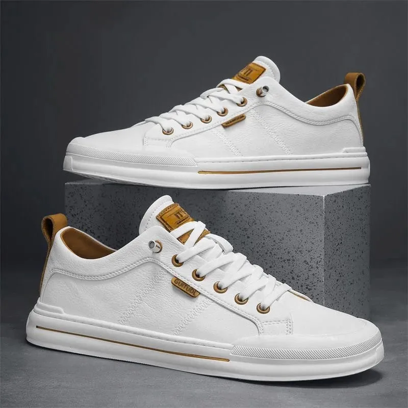 Simple and Versatile White Sneakers Breathable Board Shoes Men's Casual Shoes Delicate and Breathable Without Causing Foot Discomfort — image 1