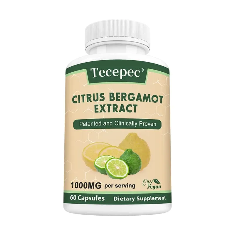Citrus Bergamot 1000mg Capsules Antioxidant Supplement Support Immune Heart Cholesterol Cardiovascular & Blood Sugar Health