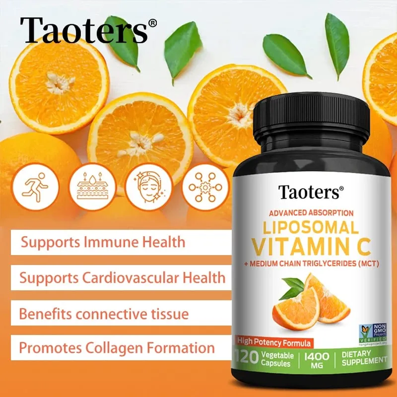 Liposomal Vitamin C 1400mg - Nagtataguyod ng Collagen Production Immune Support Napakahusay na Antioxidant