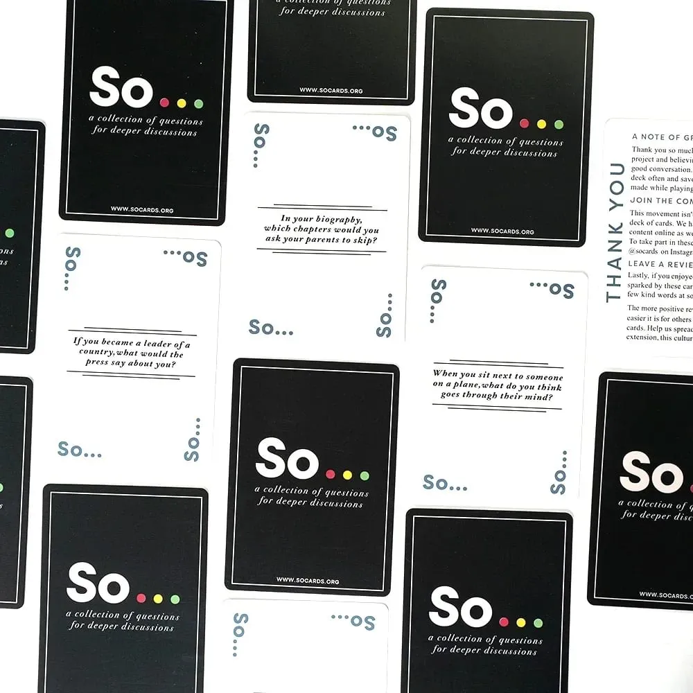 High Quality So Cards Conversation Starter Special Style Questions Card Game for Adults & Families Party Leisure Board Game — image 4