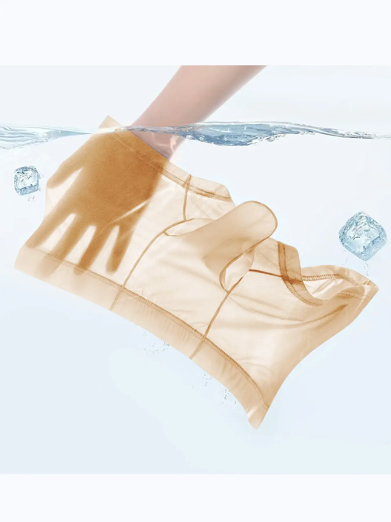 Genomskinliga boxerbyxor Herr Sexiga underkläder Ultratunna kalsonger Se Through Ice Sidenbyxor Släta glansiga underkläder — image 4