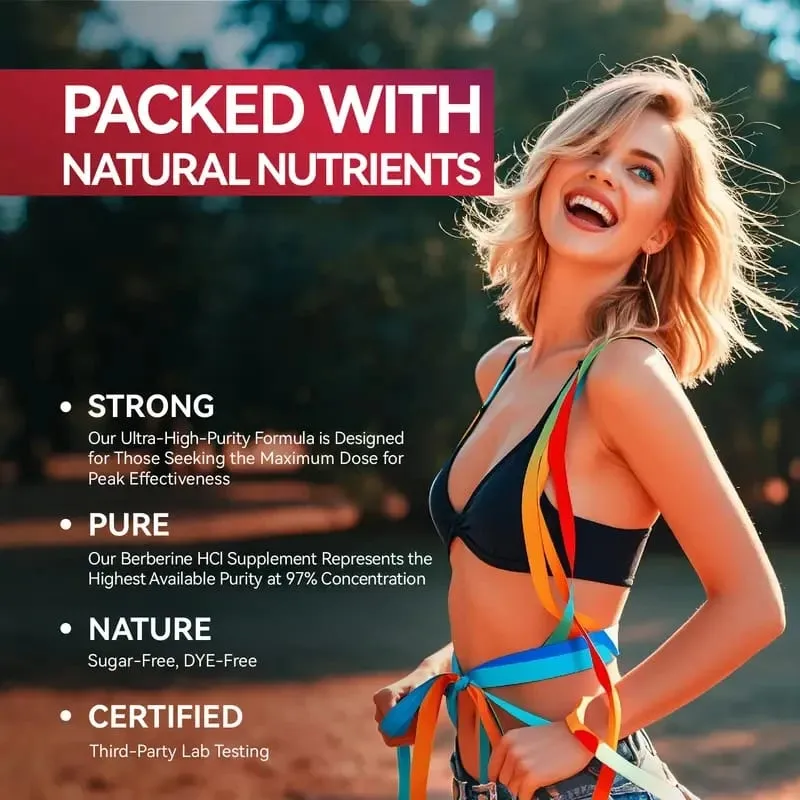 High-Potency Berberine Supplement Support Insulin Sensitivity & Healthy Cholesterol Hormonal Balance Aids Healthy Metabolism