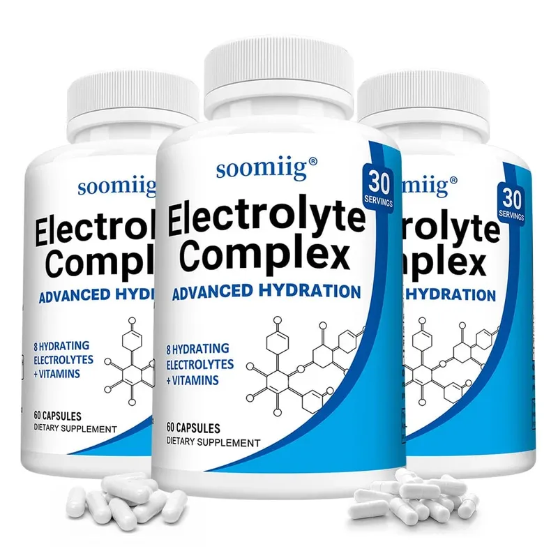 Electrolyte Salts Capsules with B6 B12 Magnesium Potassium & Zinc Fast Hydration Reduces Muscle Cramps Supports Recovery — image 9