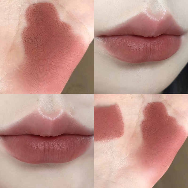 Waterproof Velvet Lipstick Easy To Wear Long-lasting Lipstick Matte Nude Coffee Lip Glaze Non-stick Cup Makeup Lip Tint Cosmetic