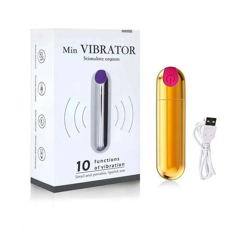 Carga usb 10 velocidades mini vibrador bala recarregável sem fio vibratório anal plug clitoriano estimulador brinquedos sexuais adultos para mulher