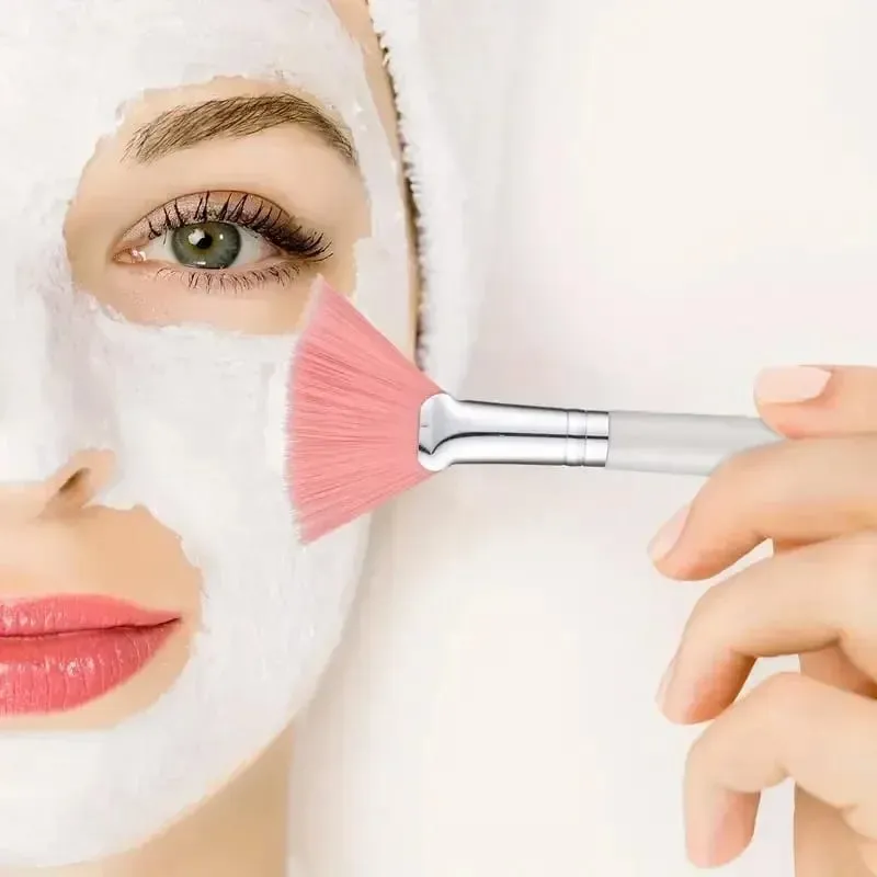 3/6/12pcs Practical Facial Brushes Fan Shape Brush Flat Head Face Mask Applicator Soft Portable Mask Brushes Cosmetic Tools