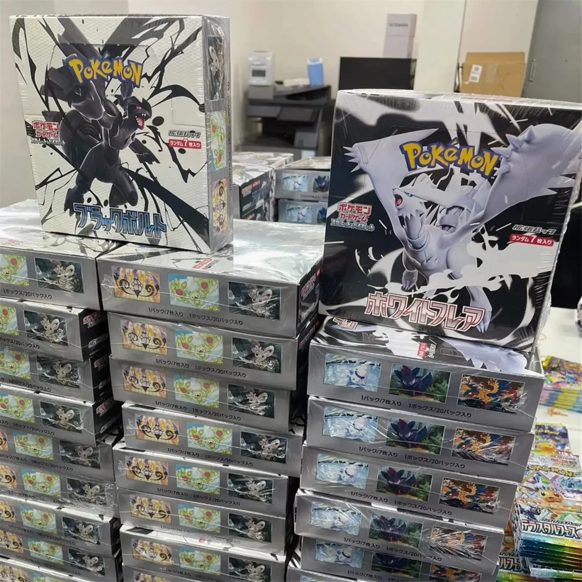 Proxy Card Pokemon Japanese Sv11W White Flare Sv11B Black Bolt Booster Box Reshiram Zekrom Ex Game Collection Card Toy — image 1