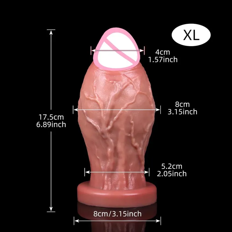 XXL Spuer Bigger Realistic Dildos Thick Silicone Anal Dildo Expander Thick Penis Adult Sex Toys Masturbation Butt Plug — image 10