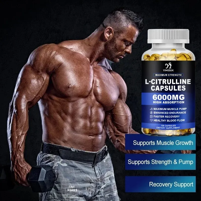 Pure L-Citrulline Capsules Support Circulation Energy Vitality Extend Workout Workout Endurance & Exercise Muscle Recovery — image 2