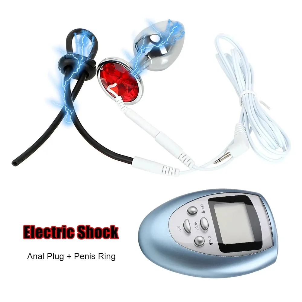 Anneau de pénis à choc électrique, Plug Anal pour hommes, exercice de coq, dilatateur de fesses, pinces à tétons, stimulateur médical, jouets sexuels pour adultes de 18 ans