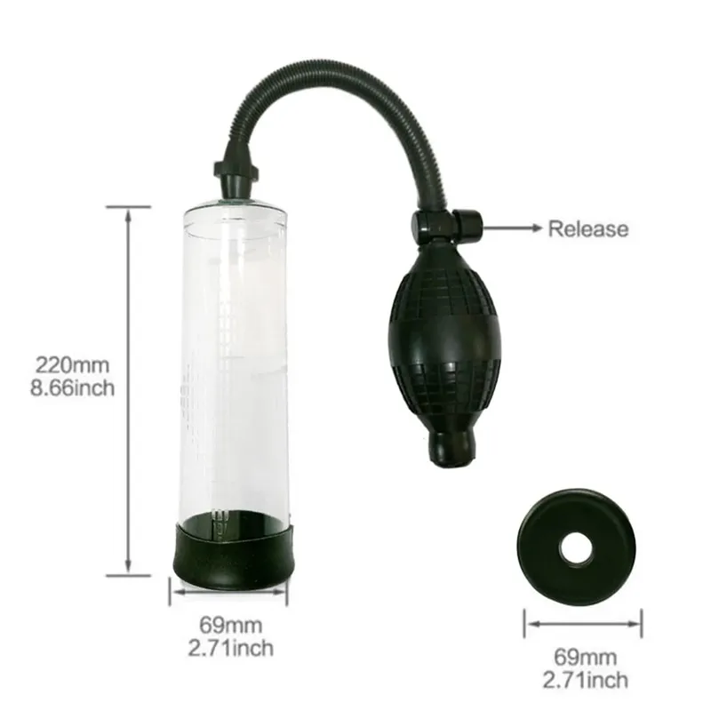 Penis Extender Enlarger Manual Vacuum Pump With Pressure Gauge Cock Exercises Training Device Stronger Bigger Ejaculation 18+ — image 9