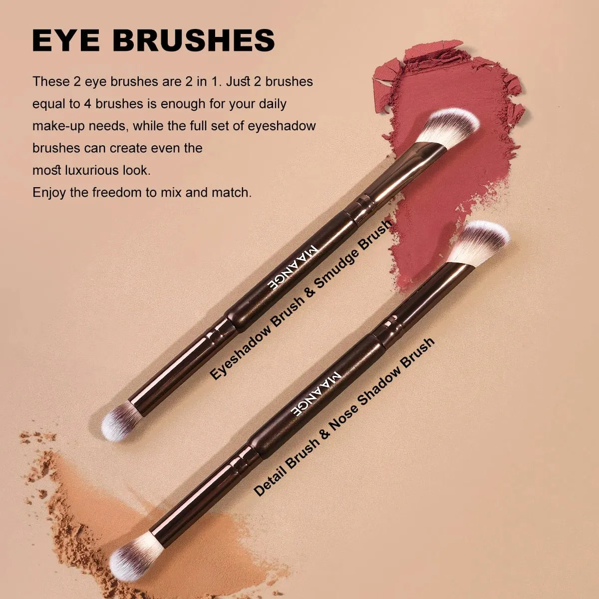 5pcs Makeup Brush Set Foundation Blush Concealer Eyeshadow Brushes Multi-Purpose Makeup Brush Kit Professional Brushes