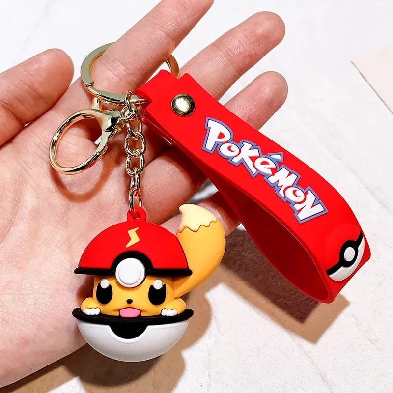 40 Style Wholesale Anime Pokémon Pikachu Eveen Keychain Cartoon Cute Charizard Keyring Student Backpack Car Key Chain Toys Gifts — image 14