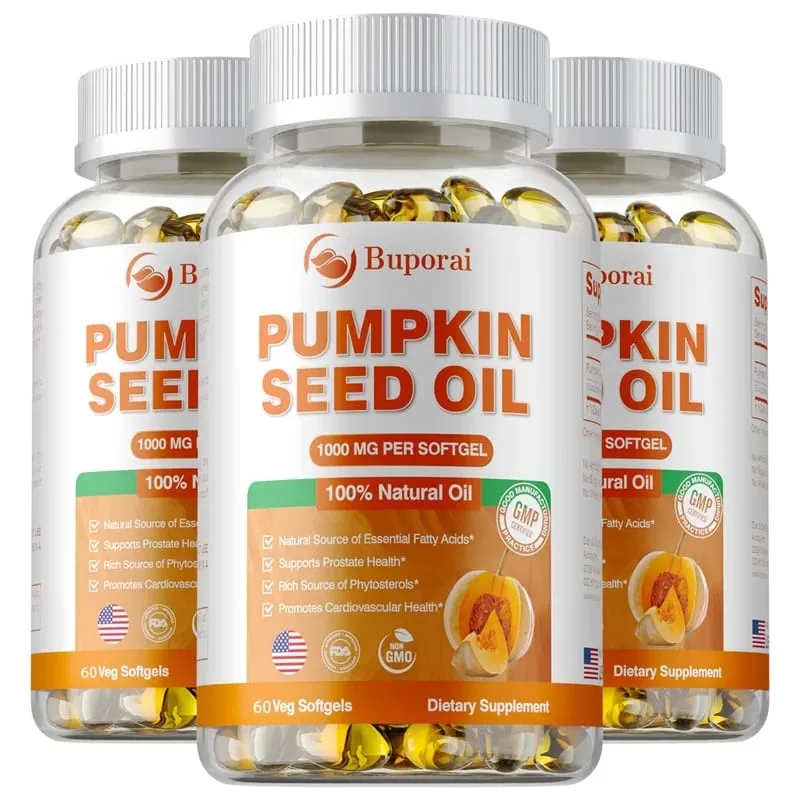 Pumpkin Seed Oil Capsule - Support Prostate and Urinary Tract Health Hair Growth & Skin Care Prevent Hair Loss — image 10