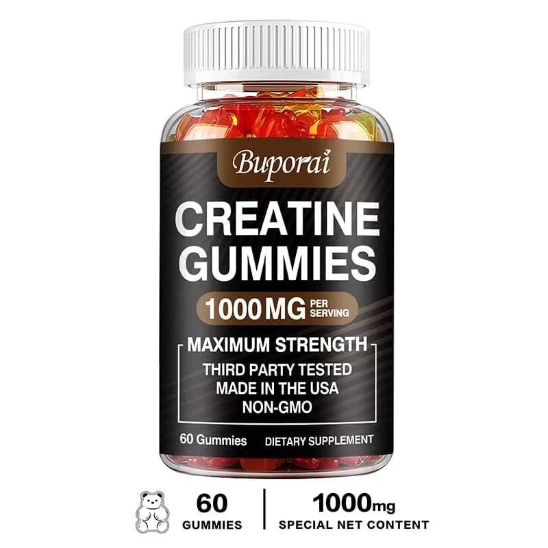 Creatine Monohydrate Gummies - Pre/post Workout Fitness Strength Muscle Building Provide Energy Supplements — image 8
