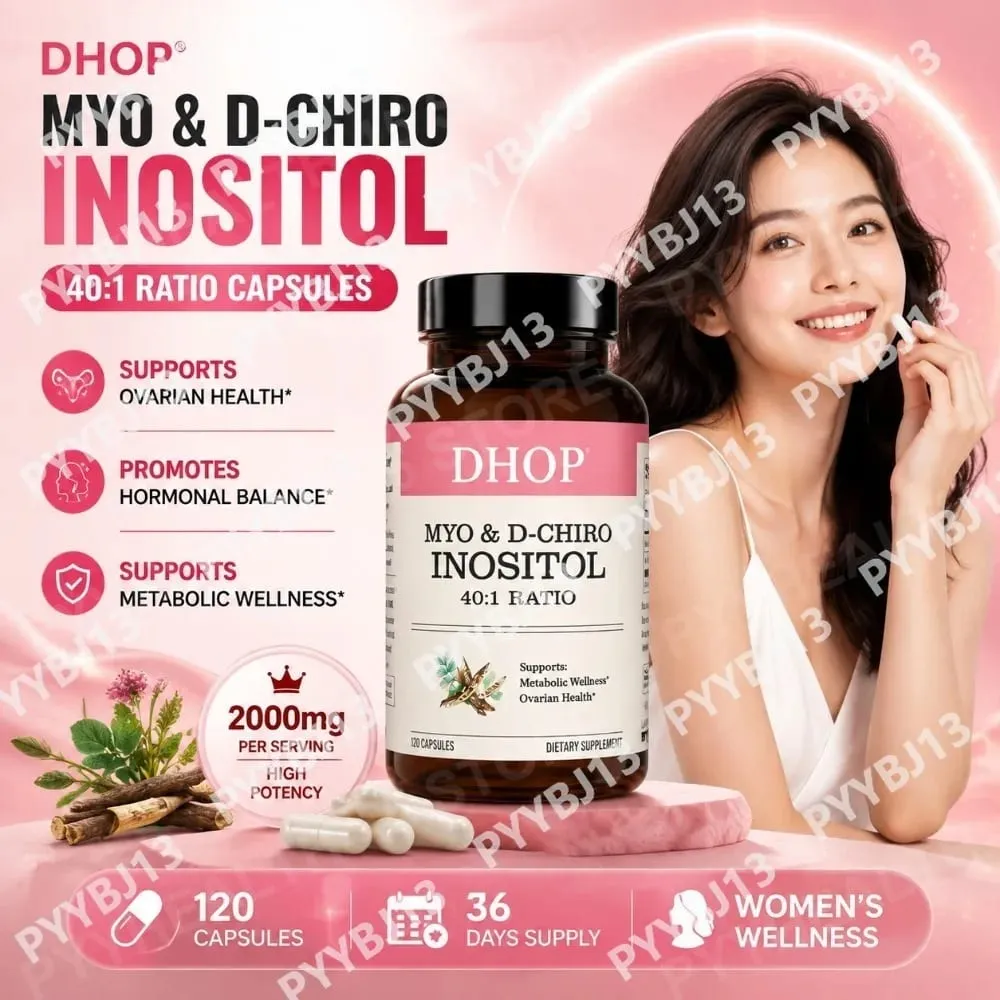 40:1 Myo D-Chiro Inositol Capsules - Supports Ovarian Health Hormonal Balance Metabolic Wellness Vitamin B8 100 Capsules — image 2