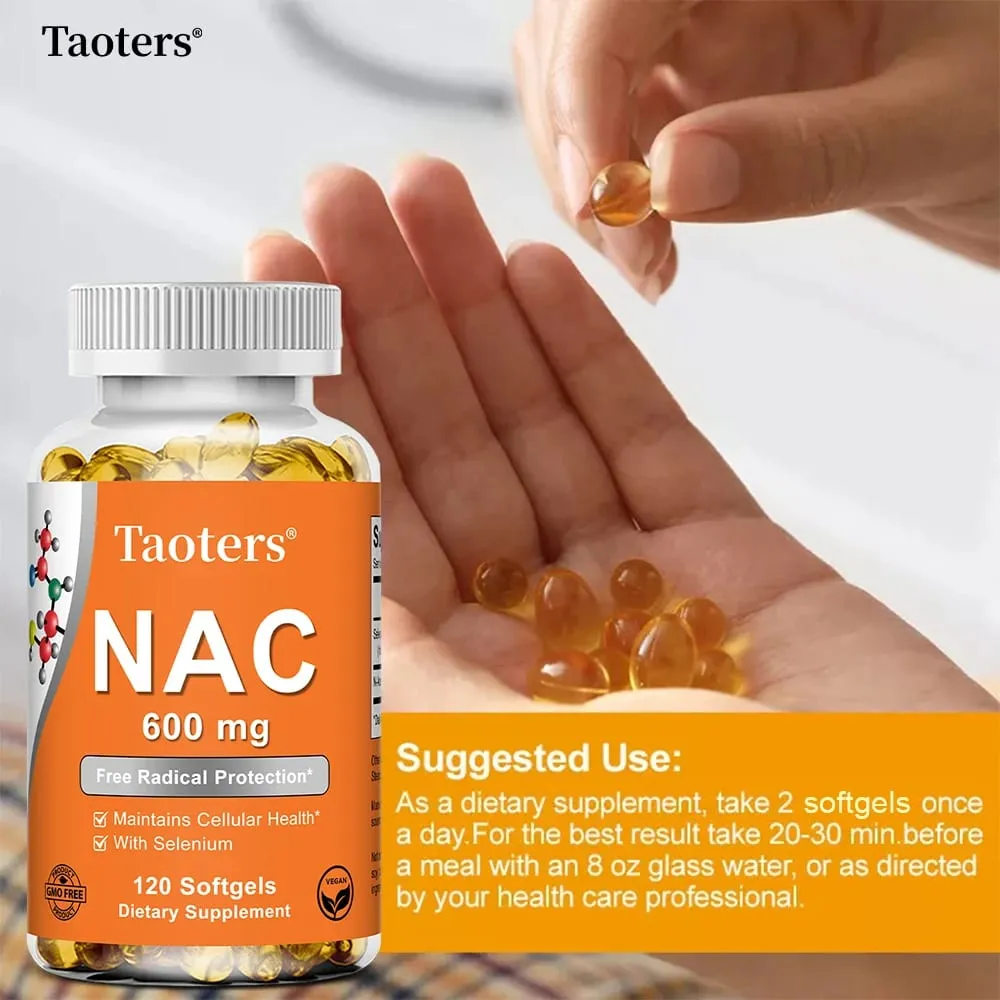 NAC N-Acetyl Cysteine Capsules Immune Respiratory Health Antioxidant Supplements Non-GMO Gluten-Free — image 6