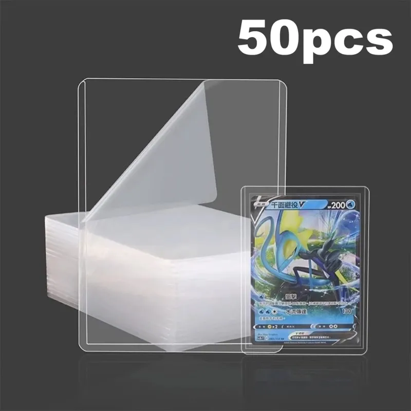 25-150 個のハードカード Holdre 保護フィルムカードスリーブ付きアンチスクラッチプロテクター遊戯王ポケモン野球スポーツカードに適合