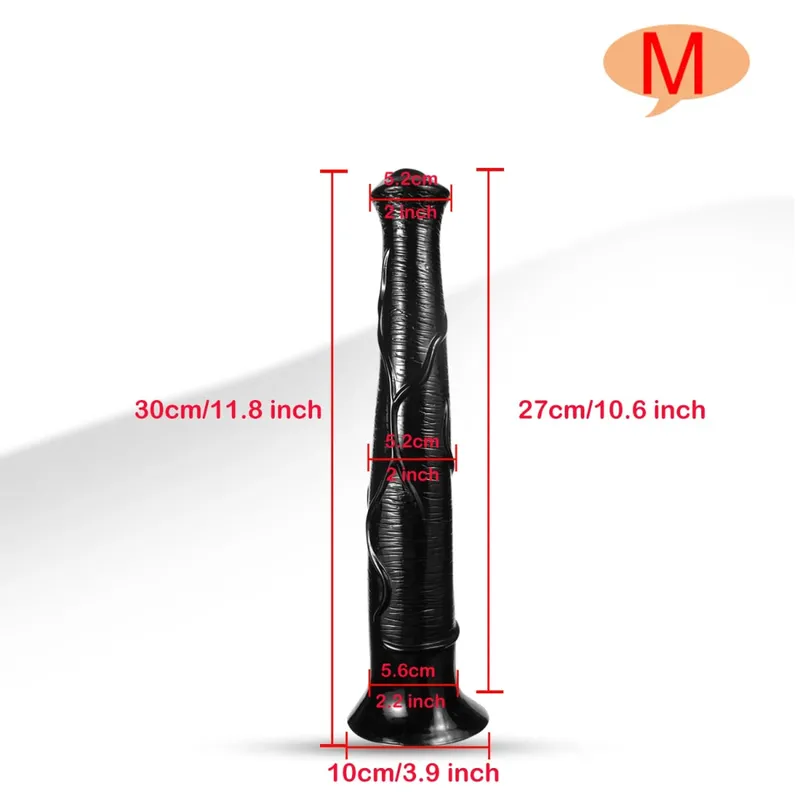 Extra Long Anal Plug Horse Dildos for Masturbating Vagina Anal Massager G-Spot Stimulator Butt Plug Adult Sex Toys for Women Men